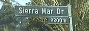 Sierra Mar Dr. sign