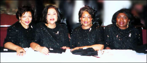 The Chantels get ready to sign autographs